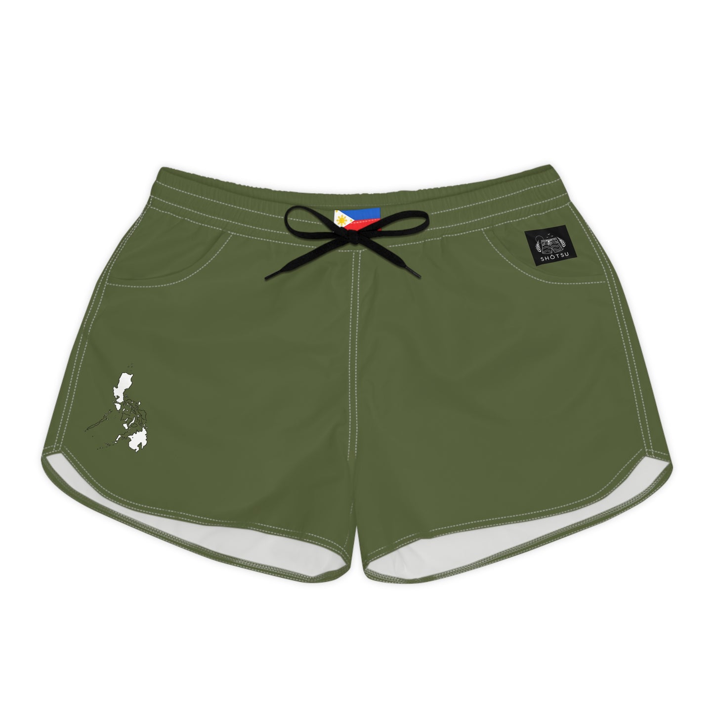 Filipina Pride Women's Casual Shorts White/Green