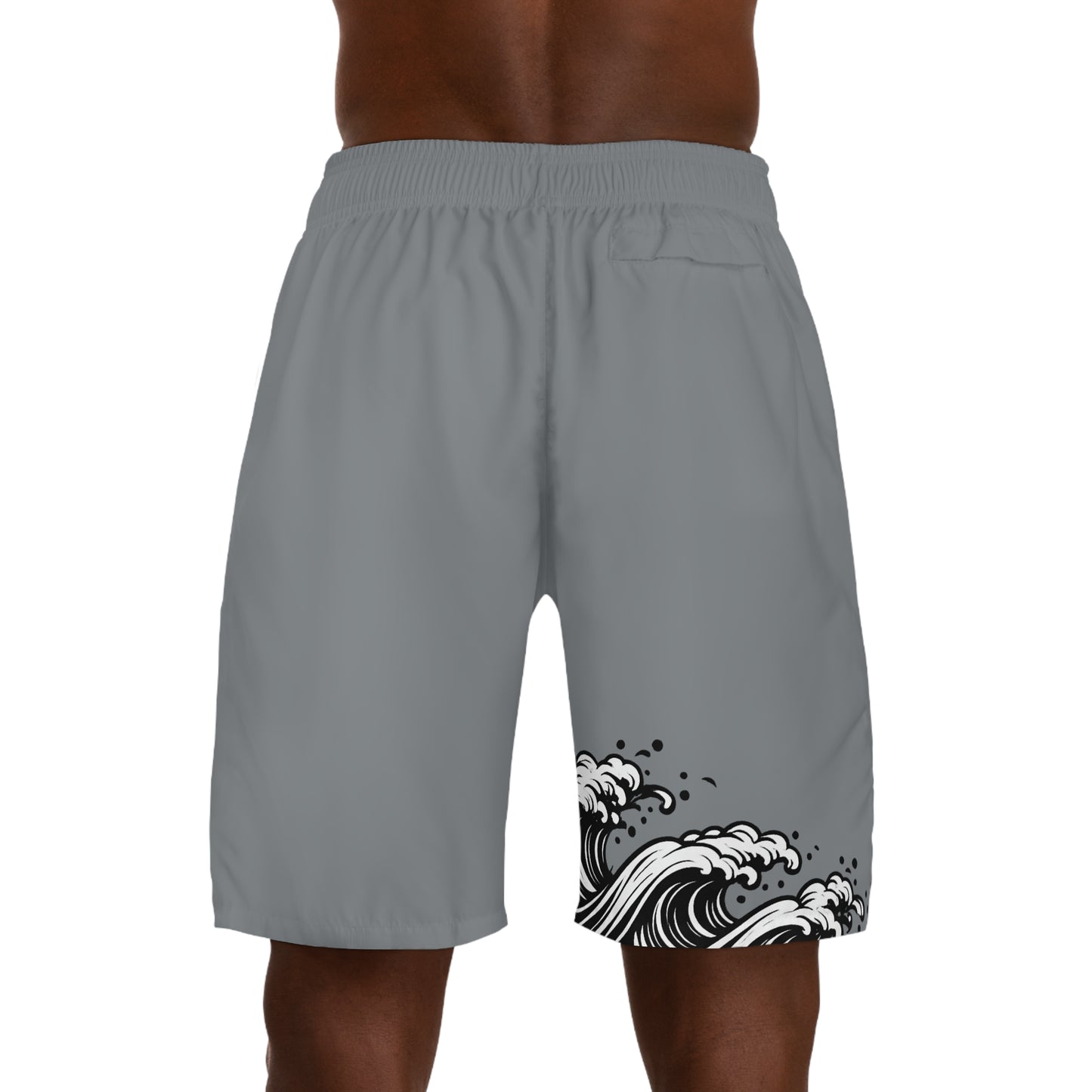 Wave of Kanagawa / Sakura Jogger Shorts Gray
