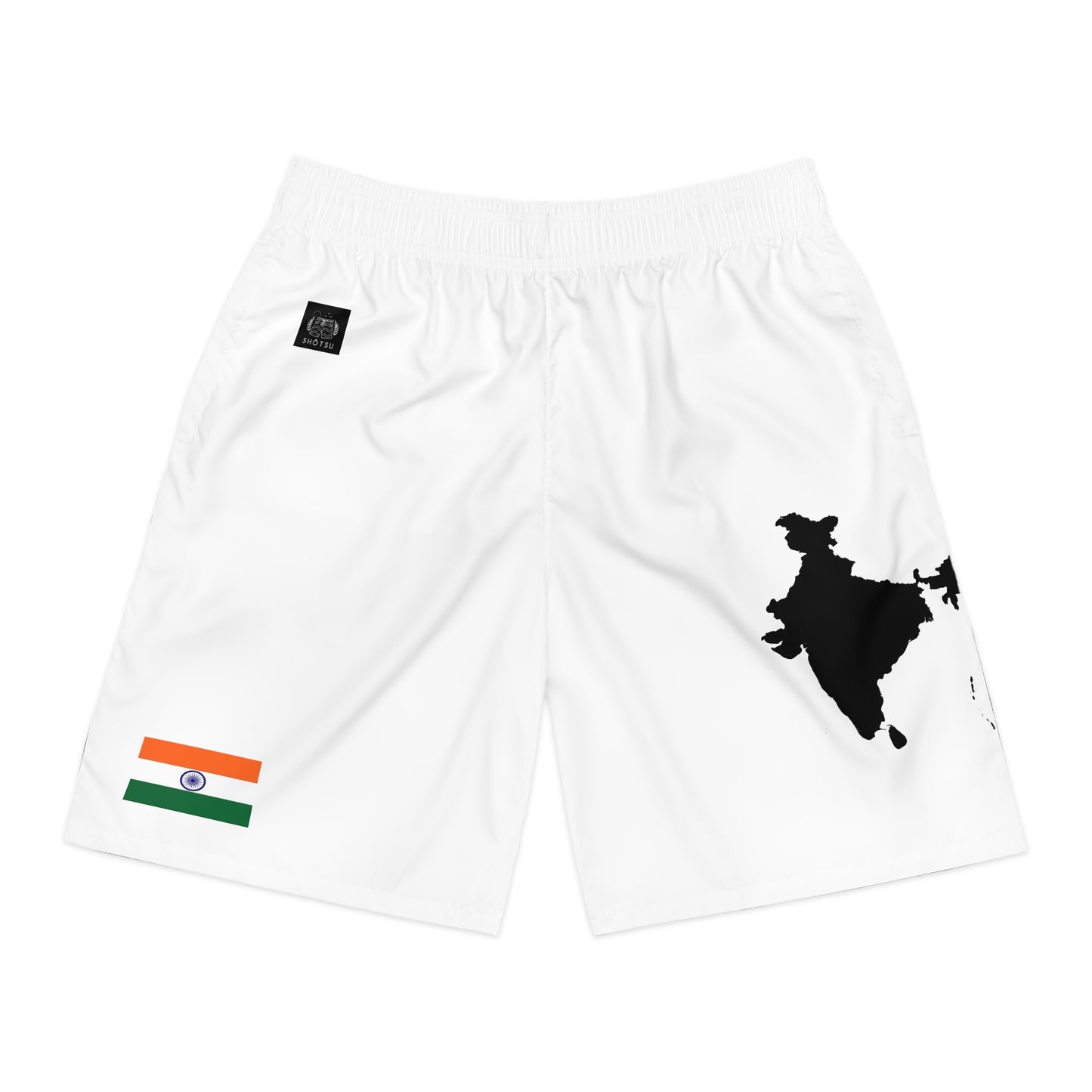 India Pride Jogger Shorts White