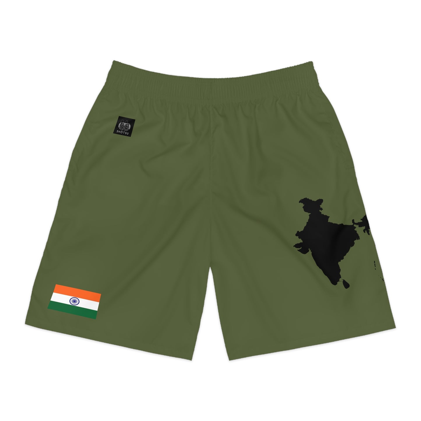 India Pride Jogger Shorts Green
