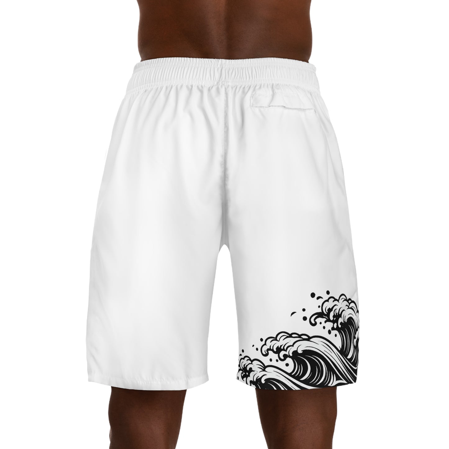Wave of Kanagawa Jogger Shorts White