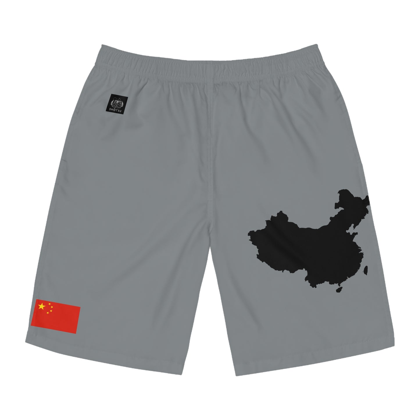 Chinese Pride Board Shorts Gray
