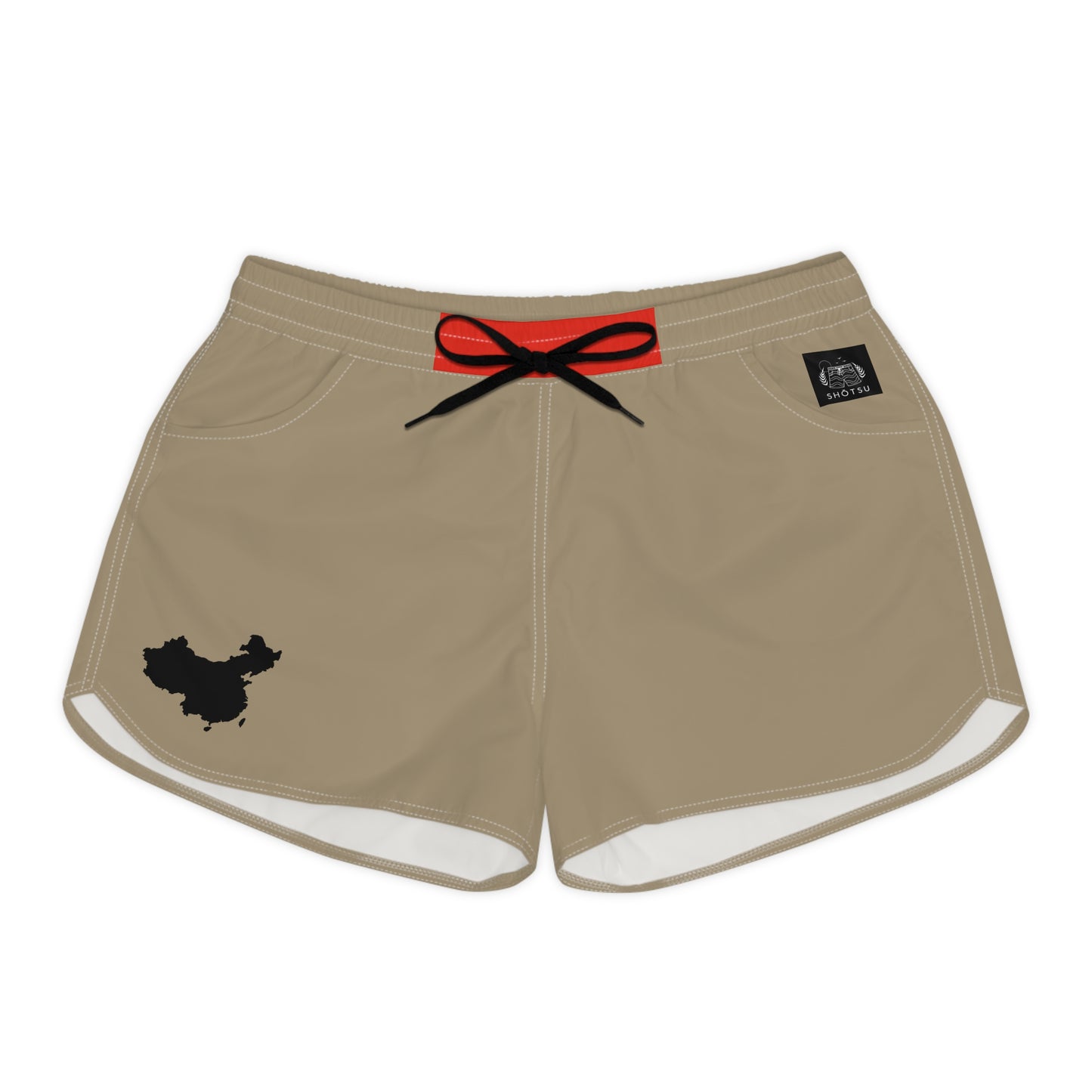 Chinese Pride Women's Casual Shorts Khaki