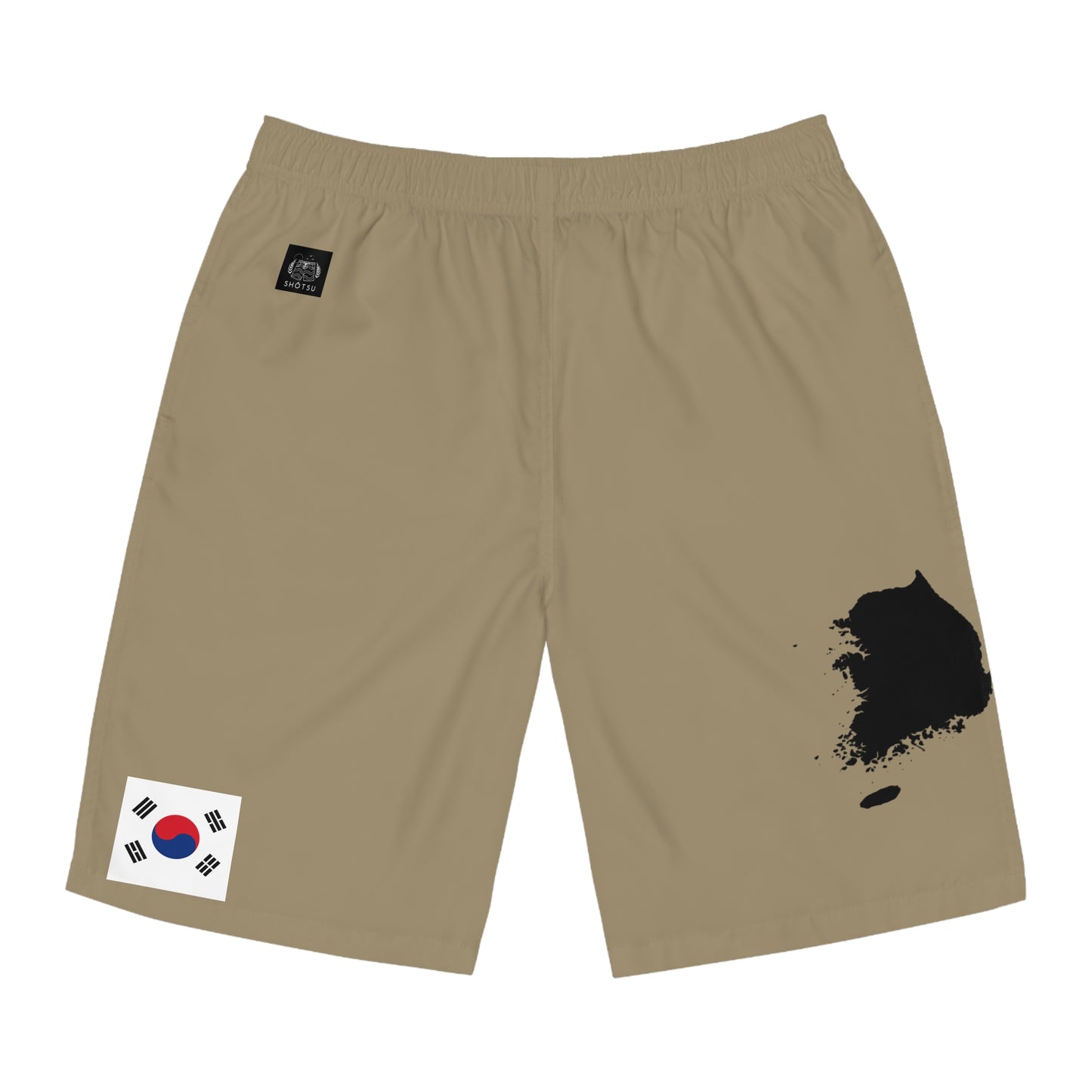 South Korean Pride Board Shorts Khaki