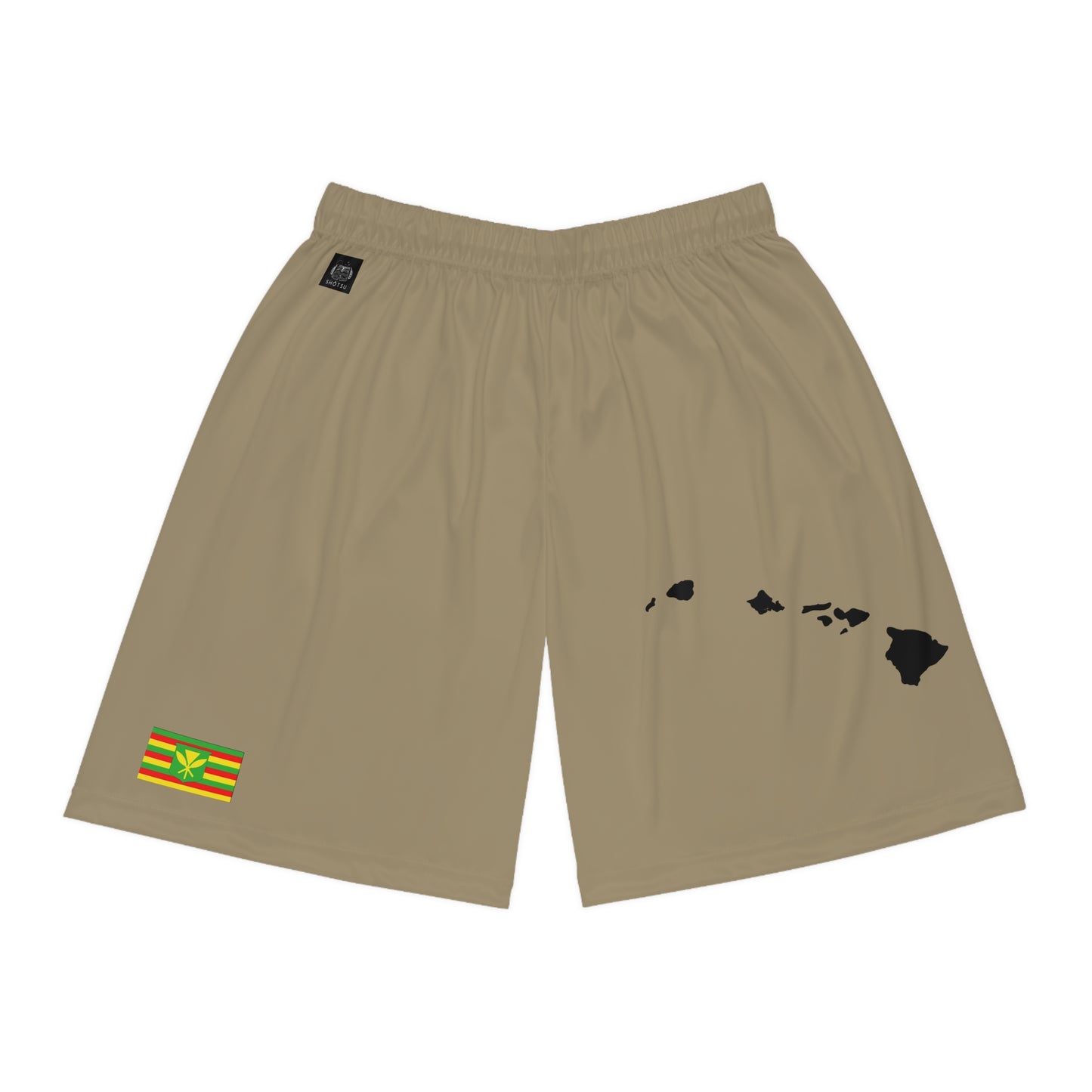 Hawaiian Pride Basketball Shorts Khaki