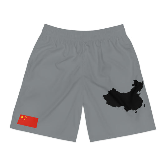Chinese Pride Jogger Shorts Gray