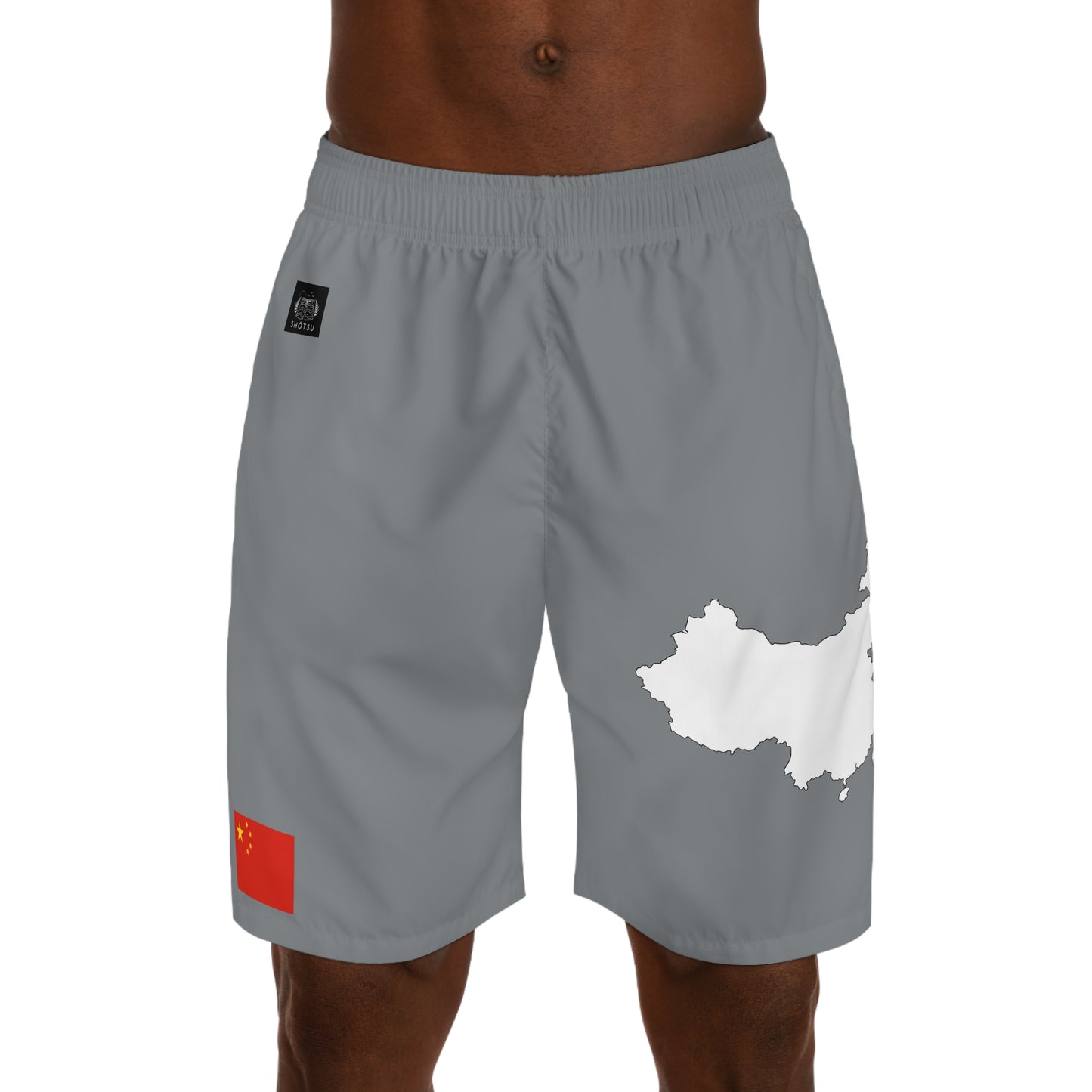 Chinese Pride Jogger Shorts Gray