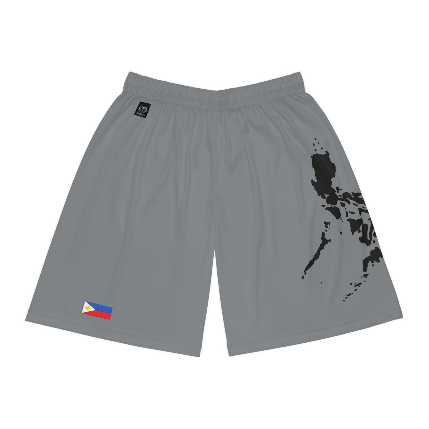 Filipino Pride Basketball Shorts Gray