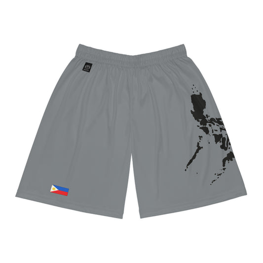Filipino Pride Basketball Shorts Gray