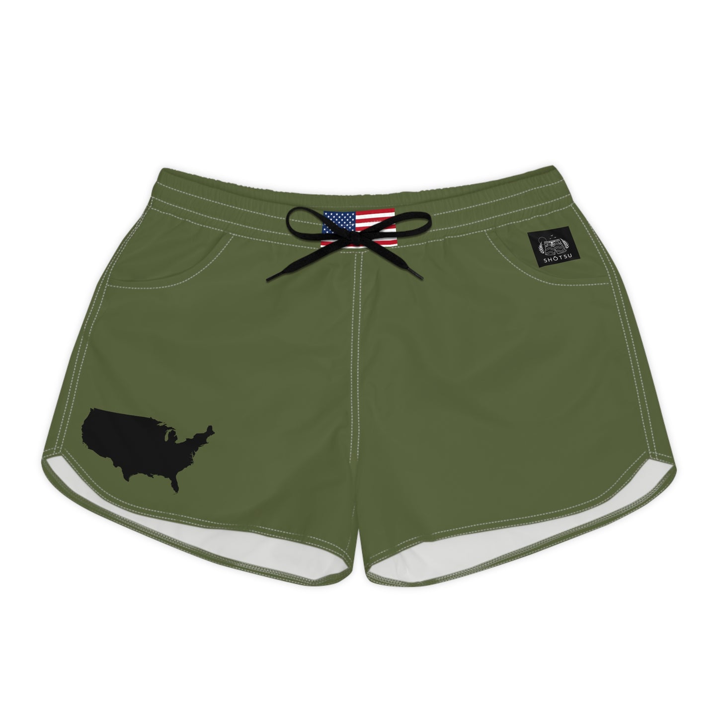 USA Women's Casual Shorts Green