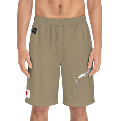 Japanese Pride Board Shorts White/Khaki