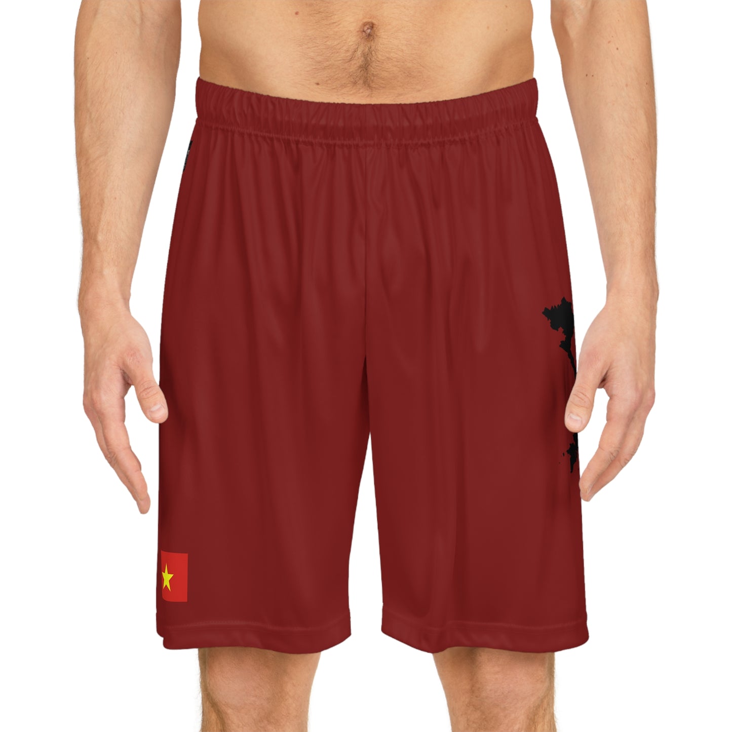 Vietnamese Pride Basketball Shorts Red