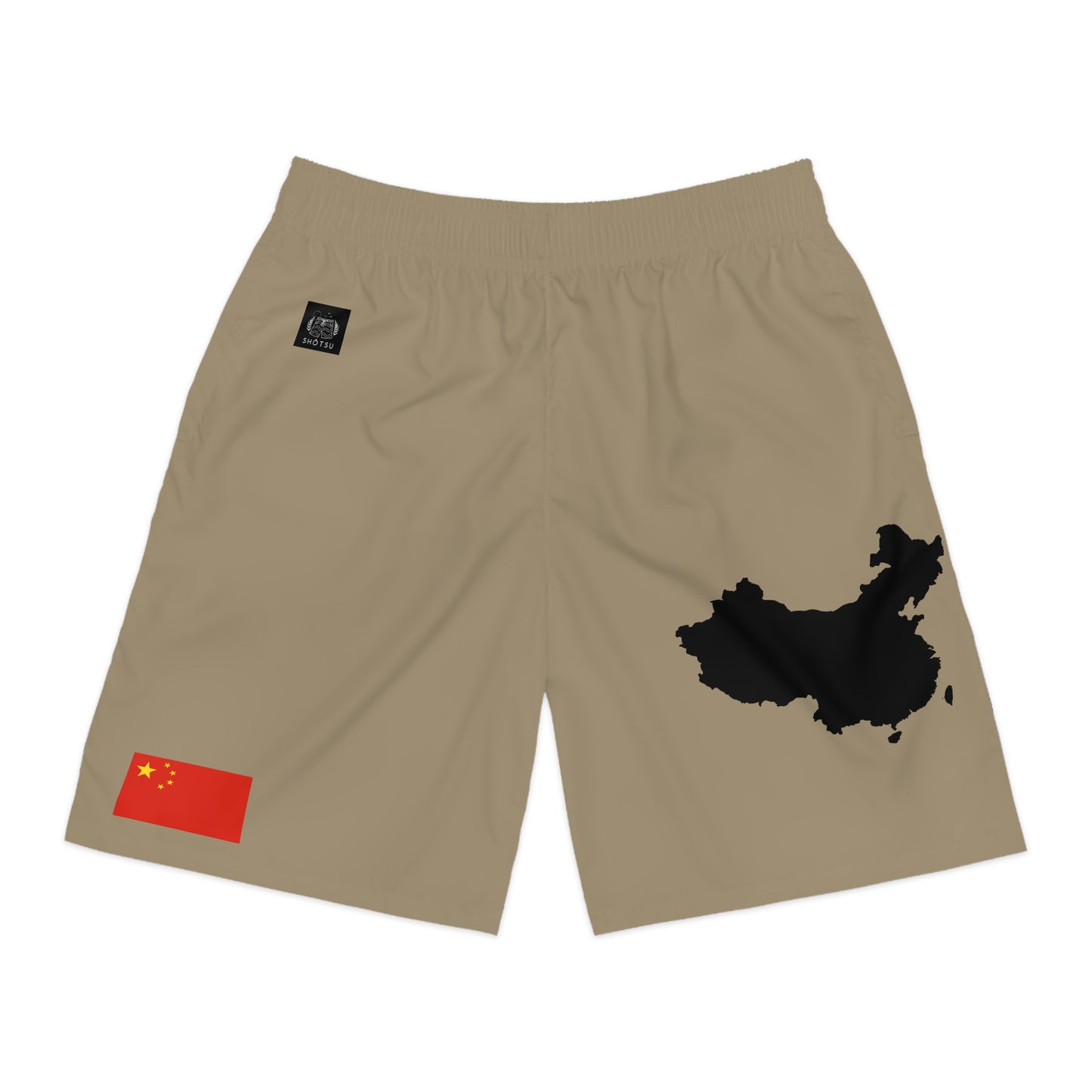 Chinese Pride Jogger Shorts Khaki