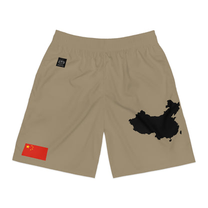Chinese Pride Jogger Shorts Khaki