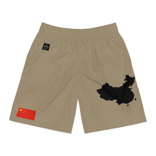 Chinese Pride Jogger Shorts Khaki