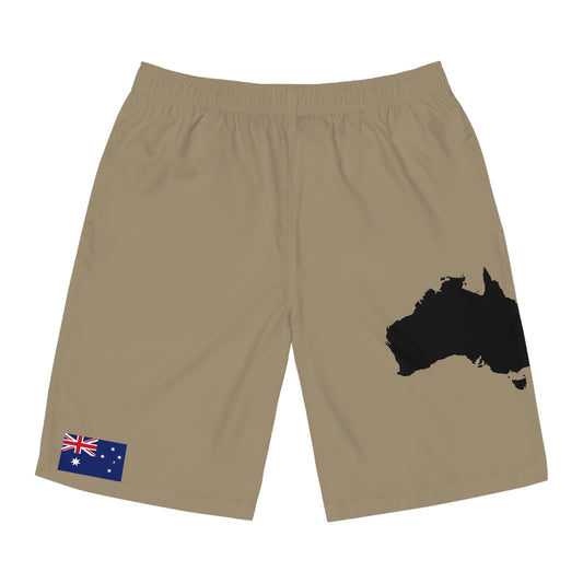 Australian Pride Board Shorts Khaki