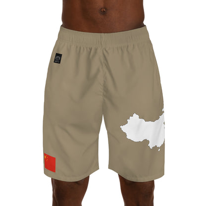 Chinese Pride Jogger Shorts White/Khaki
