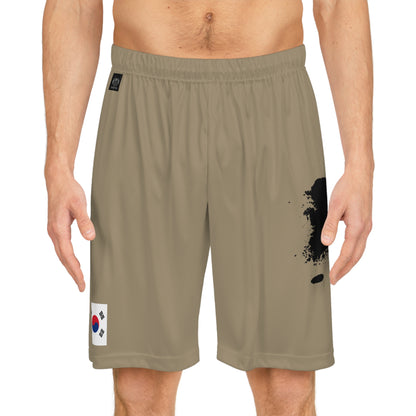South Korean Pride Basketball Shorts Khaki