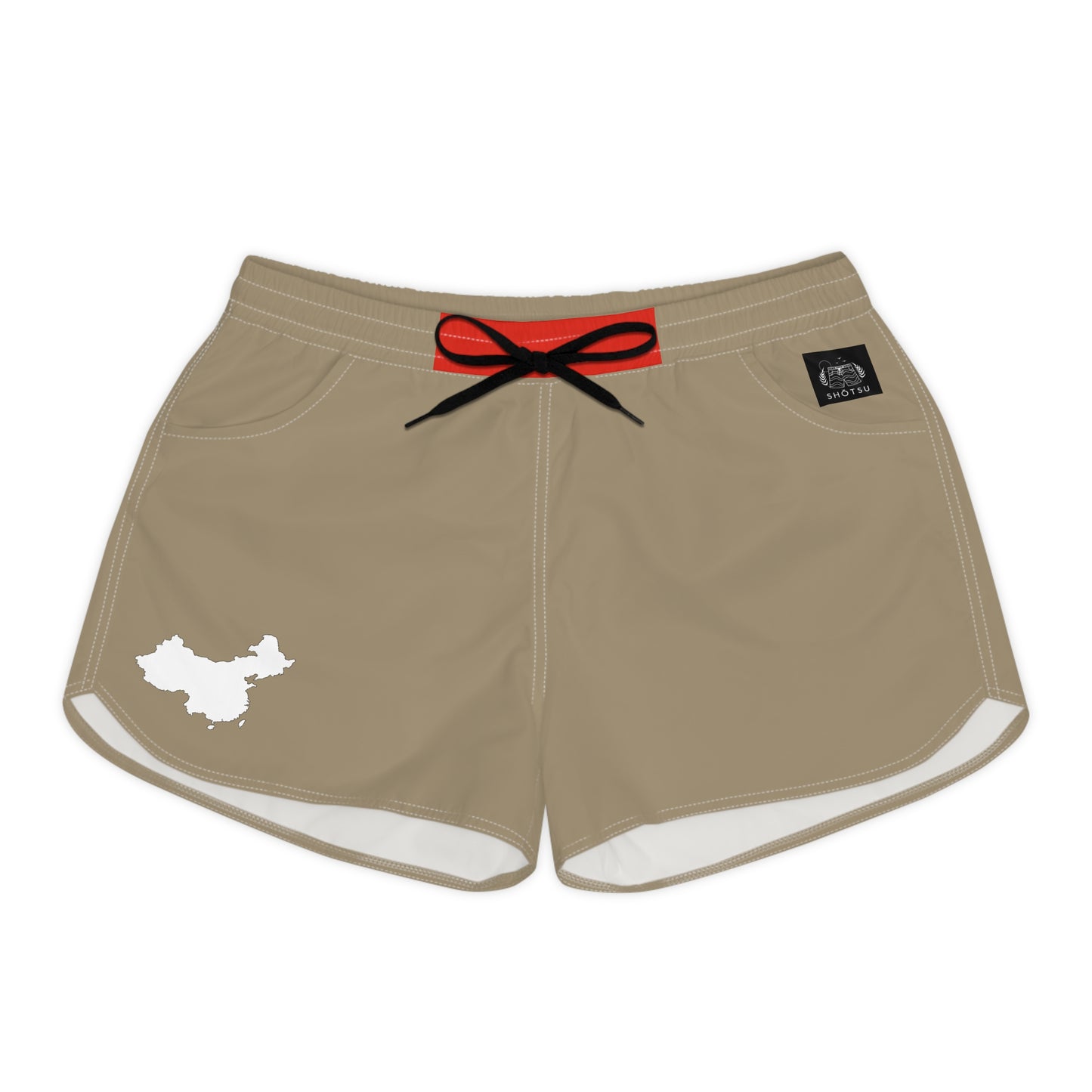 Chinese Pride Women's Casual Shorts White/Khaki