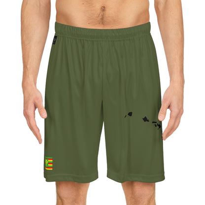 Hawaiian Pride Basketball Shorts Green
