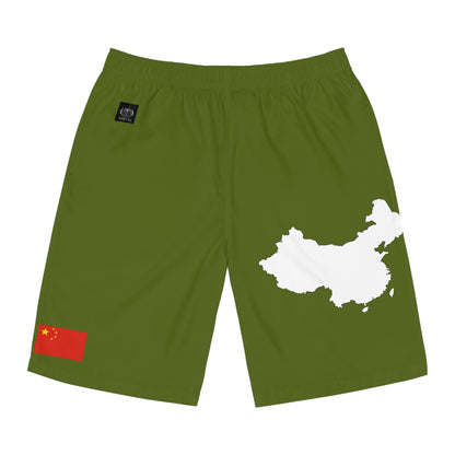 Chinese Pride Board Shorts White/Green