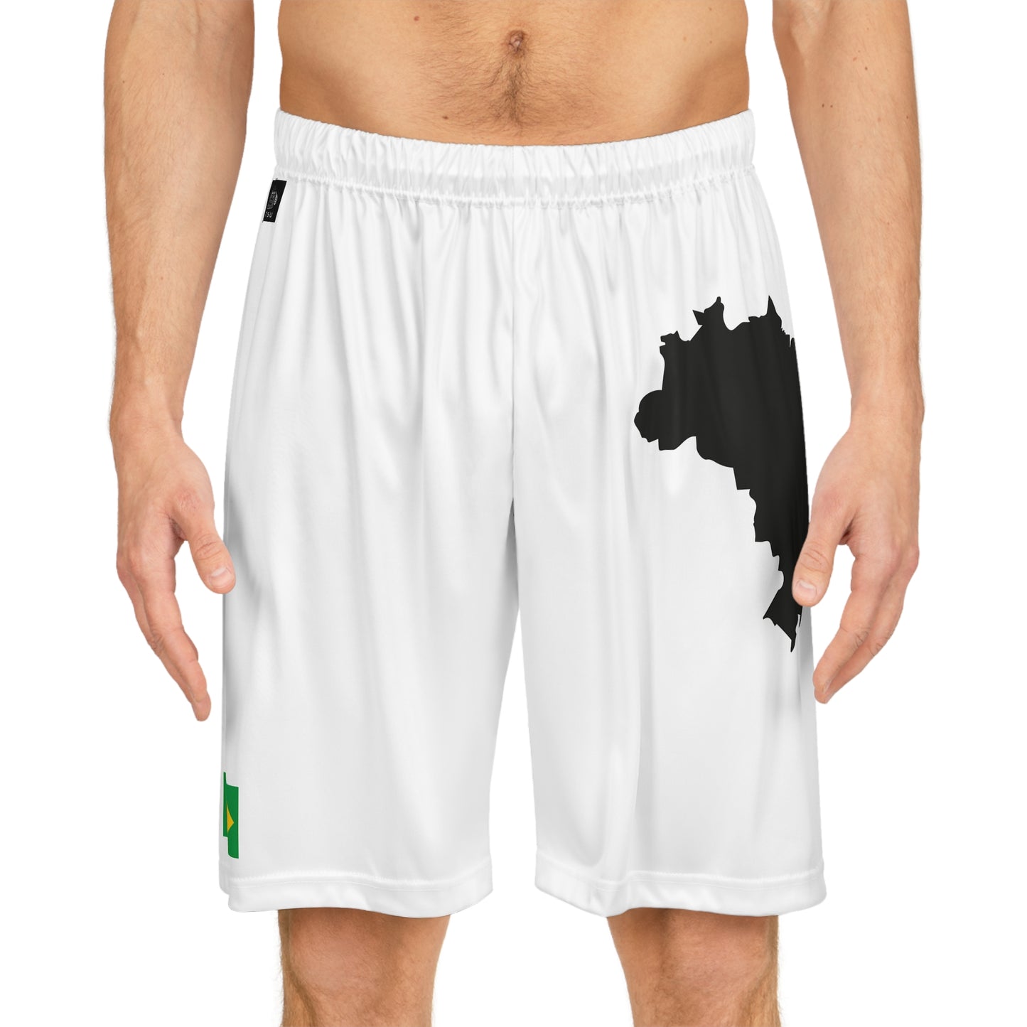 Brazilian Pride Basketball Shorts White