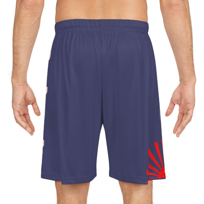 Rising Sun / Sakura Basketball Shorts Blue