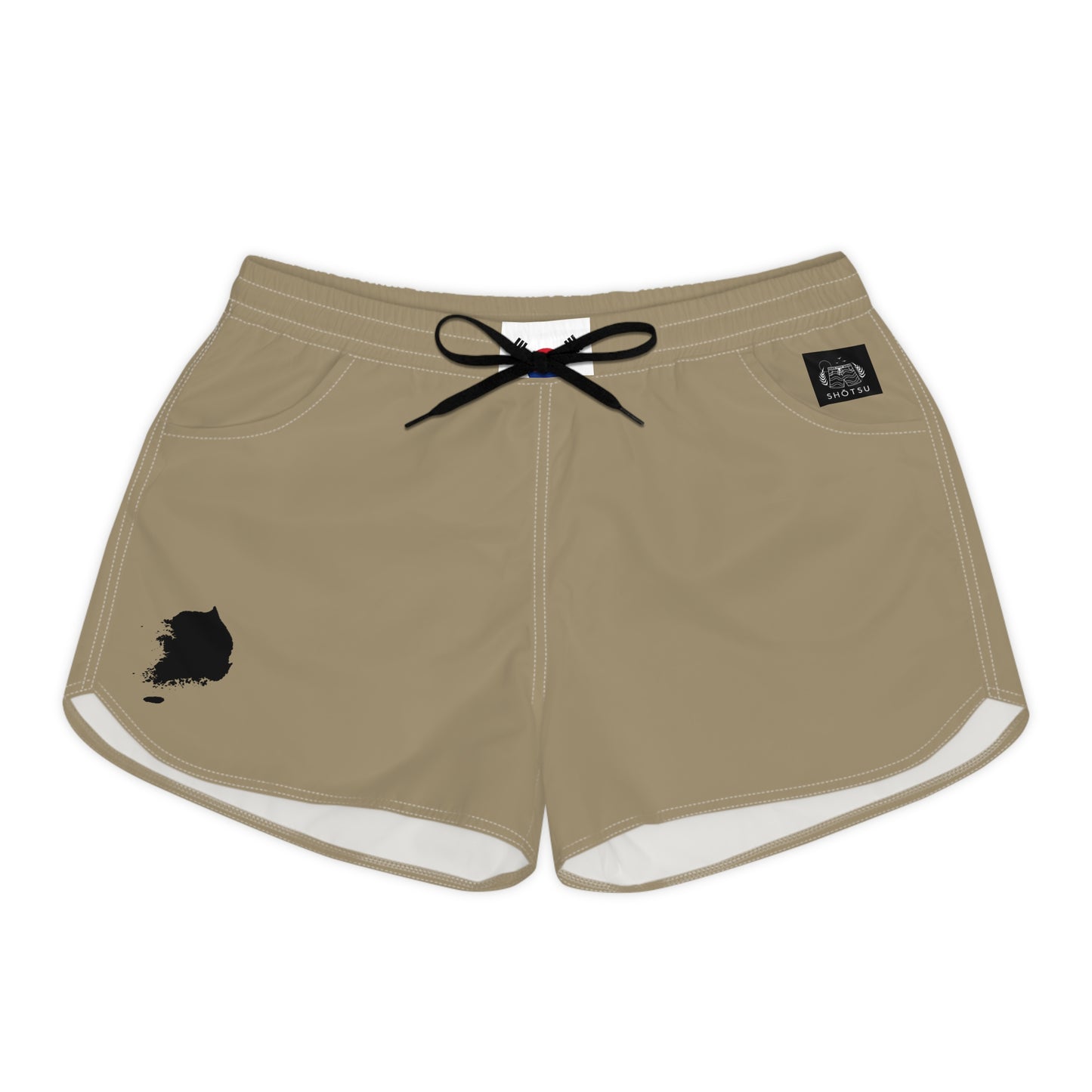 South Korean Pride Women's Casual Shorts Khaki