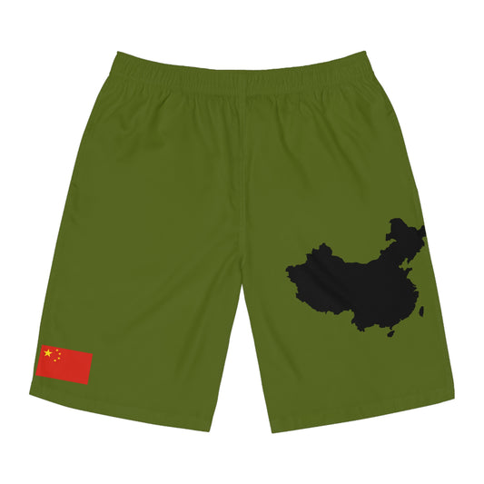 Chinese Pride Board Shorts Green