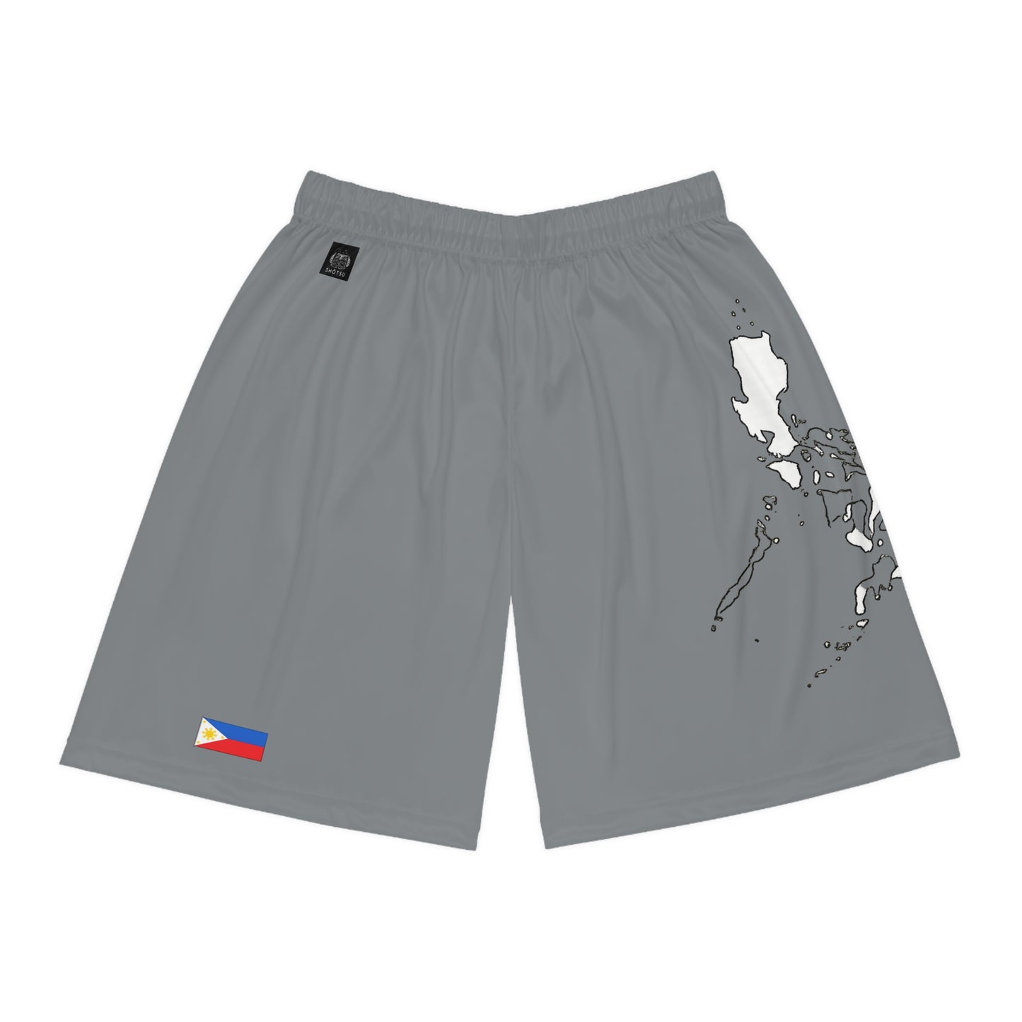 Filipino Pride Basketball Shorts White/Gray