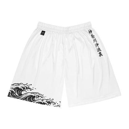 Wave of Kanagawa Basketball Shorts White