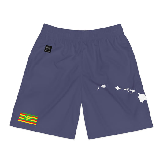 Hawaiian Pride Jogger Shorts Blue