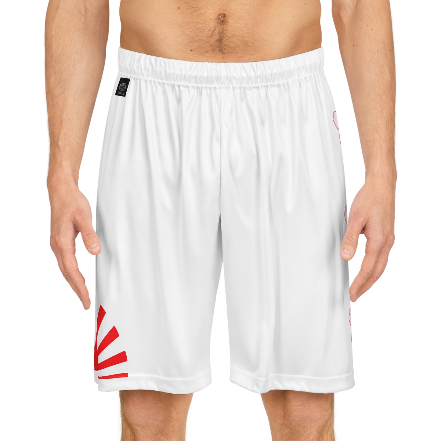 Rising Sun / Sakura Basketball Shorts White