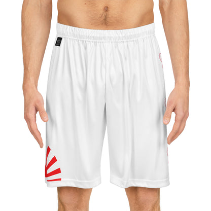 Rising Sun / Sakura Basketball Shorts White