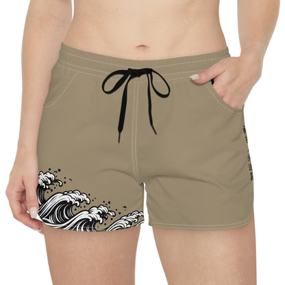 Wave of Kanagawa Women's Casual Shorts Khaki