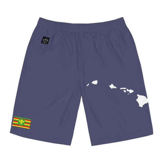 Hawaiian Pride Board Shorts Blue/White