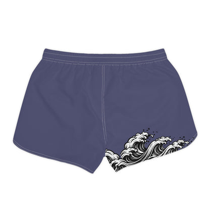 Wave of Kanagawa Women's Casual Shorts Blue