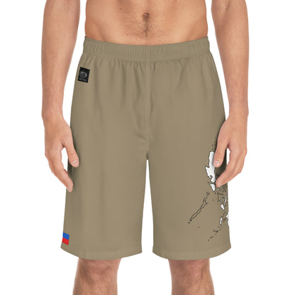 Filipino Pride Board Shorts Khaki