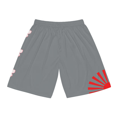 Rising Sun / Sakura Basketball Shorts Gray