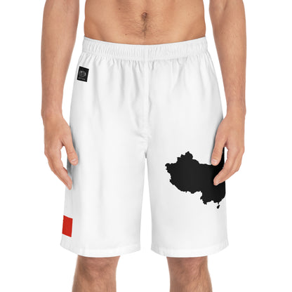 Chinese Pride Board Shorts White