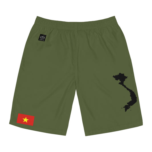 Vietnamese Pride Board Shorts Green