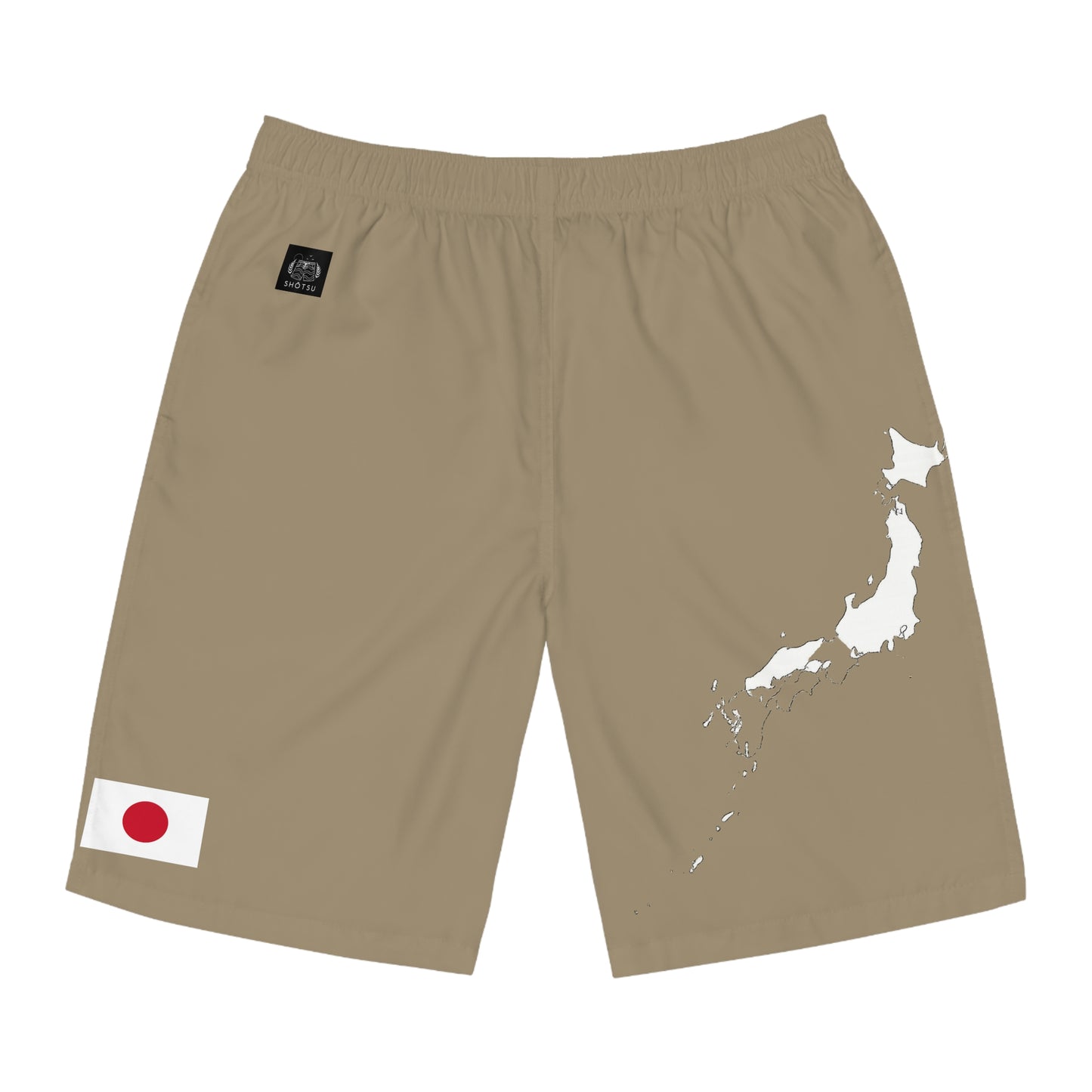 Japanese Pride Board Shorts Khaki