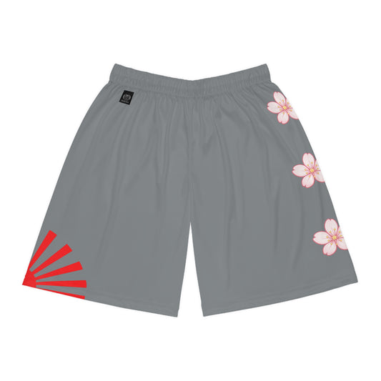 Rising Sun / Sakura Basketball Shorts Gray