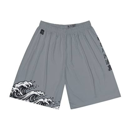 Wave of Kanagawa Basketball Shorts Gray
