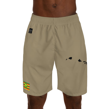 Hawaiian Pride Jogger Shorts Khaki