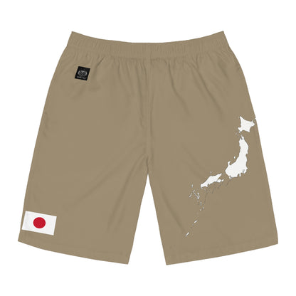 Japanese Pride Board Shorts White/Khaki
