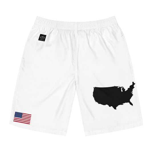 USA Board Shorts White