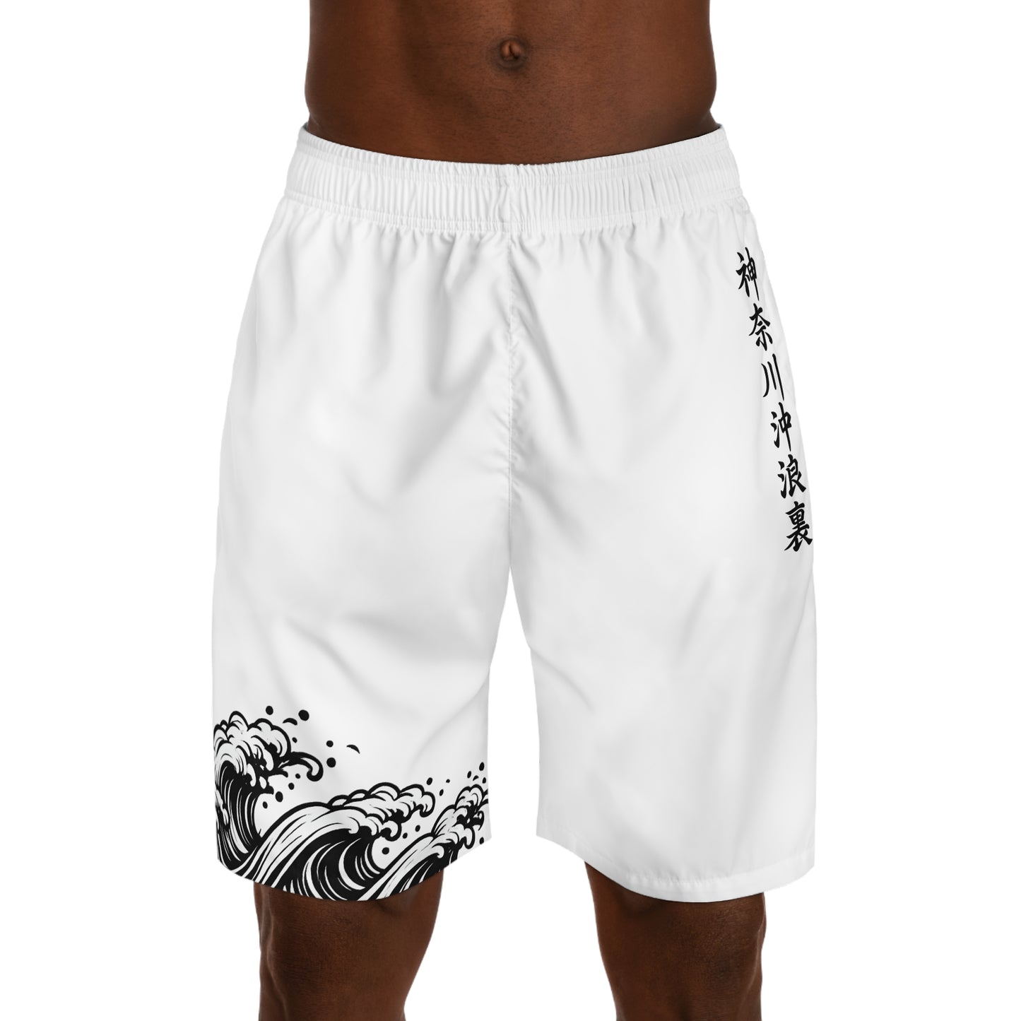 Wave of Kanagawa Jogger Shorts White