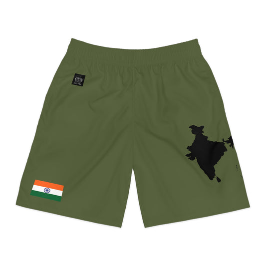 India Pride Jogger Shorts Green