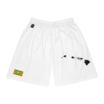 Hawaiian Pride Basketball Shorts White